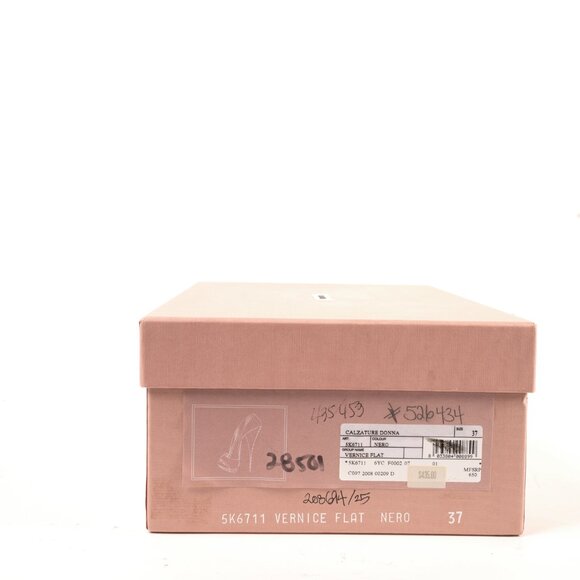 Miu Miu Black Patent Peep-Toe Platform Pumps – Size 37 - Picture 9 of 9